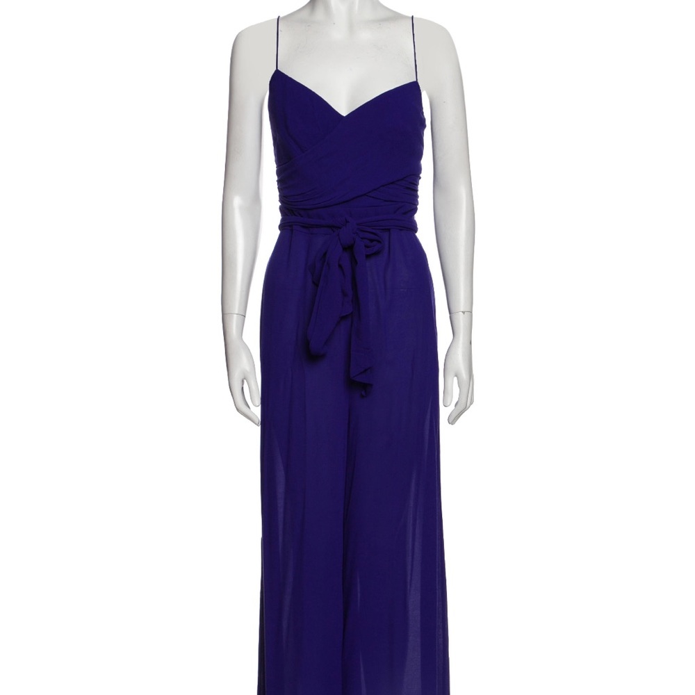 2 / $50 💙 NWT Karen Millen Jumpsuit Royal Cobalt Blue Belt